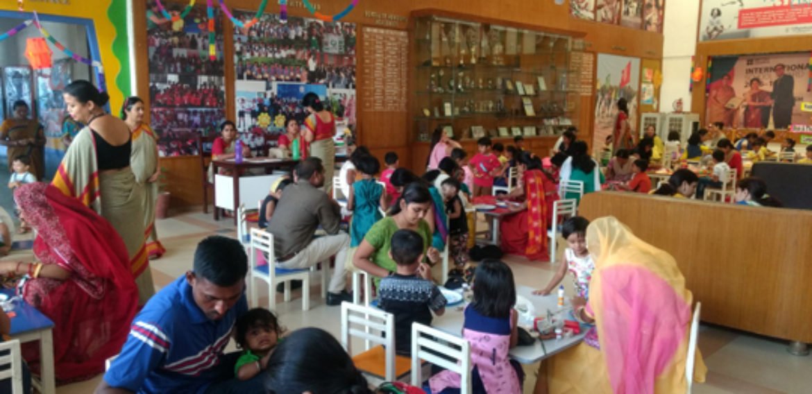 Diya Decoration activity by Parents of Vidhyashram Kidz