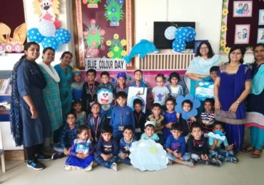 Preprimary section celebrated Blue colour day on 24th October 2018